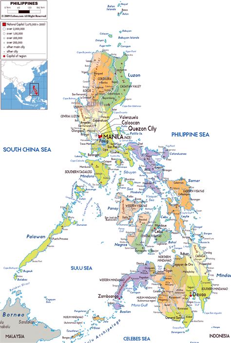 philippines map with cities